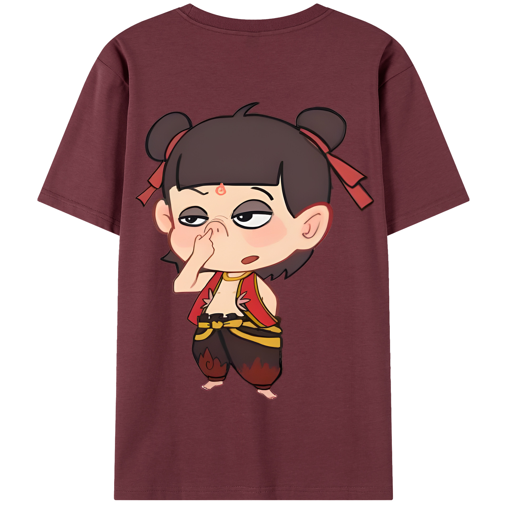 Ne Zha 2 ナタ 魔童の大暴れ 綿100％半袖Tシャツ（背面プリント）